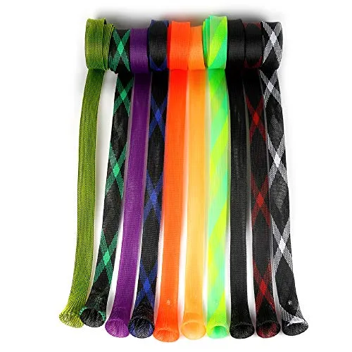 10Pcs/ Rod Sock Fishing Rod Sleeve Rod Cover Braided Mesh Rod Protector Pole Gloves Fishing Tools. Flat or Pointed End/Spinning or Casting Rods. for Casting Sea Fishing Rod/Spinning Fishing Rod