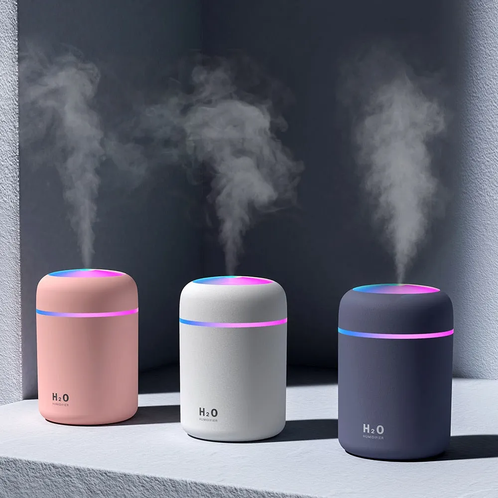 300ml Humidifier USB Ultrasonic Dazzle Cup Aroma Diffuser