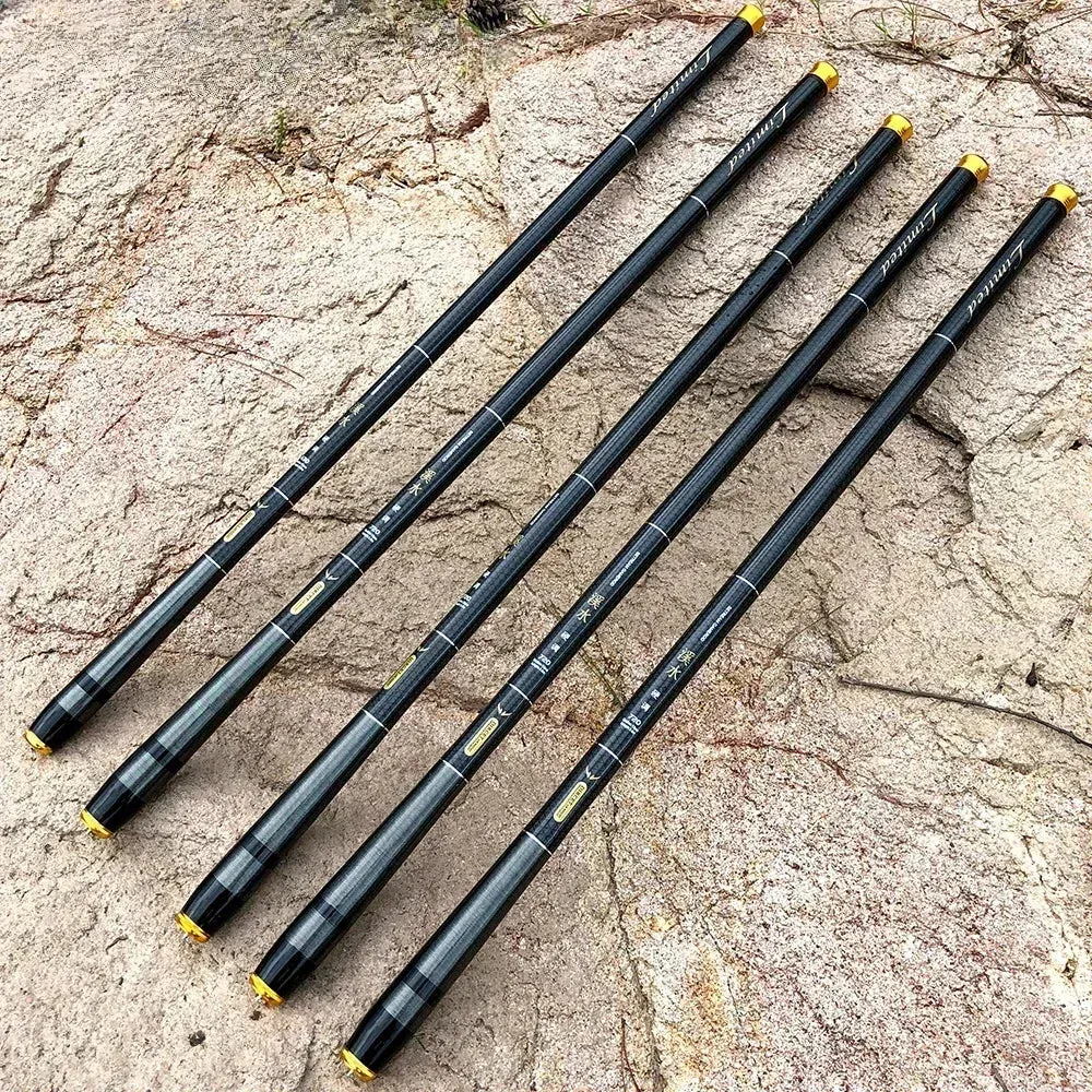 3.6M - 7.2M Carbon Fiber Fishing Rod Telescopic Ultra-light Hard Pole for Stream Freshwater