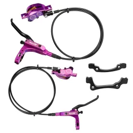 4-Piston MTB Hydraulic Bike Disc Brake Aluminum Front and Rear Caliper Bicycle Brakes for Road Bike Mountain Bike