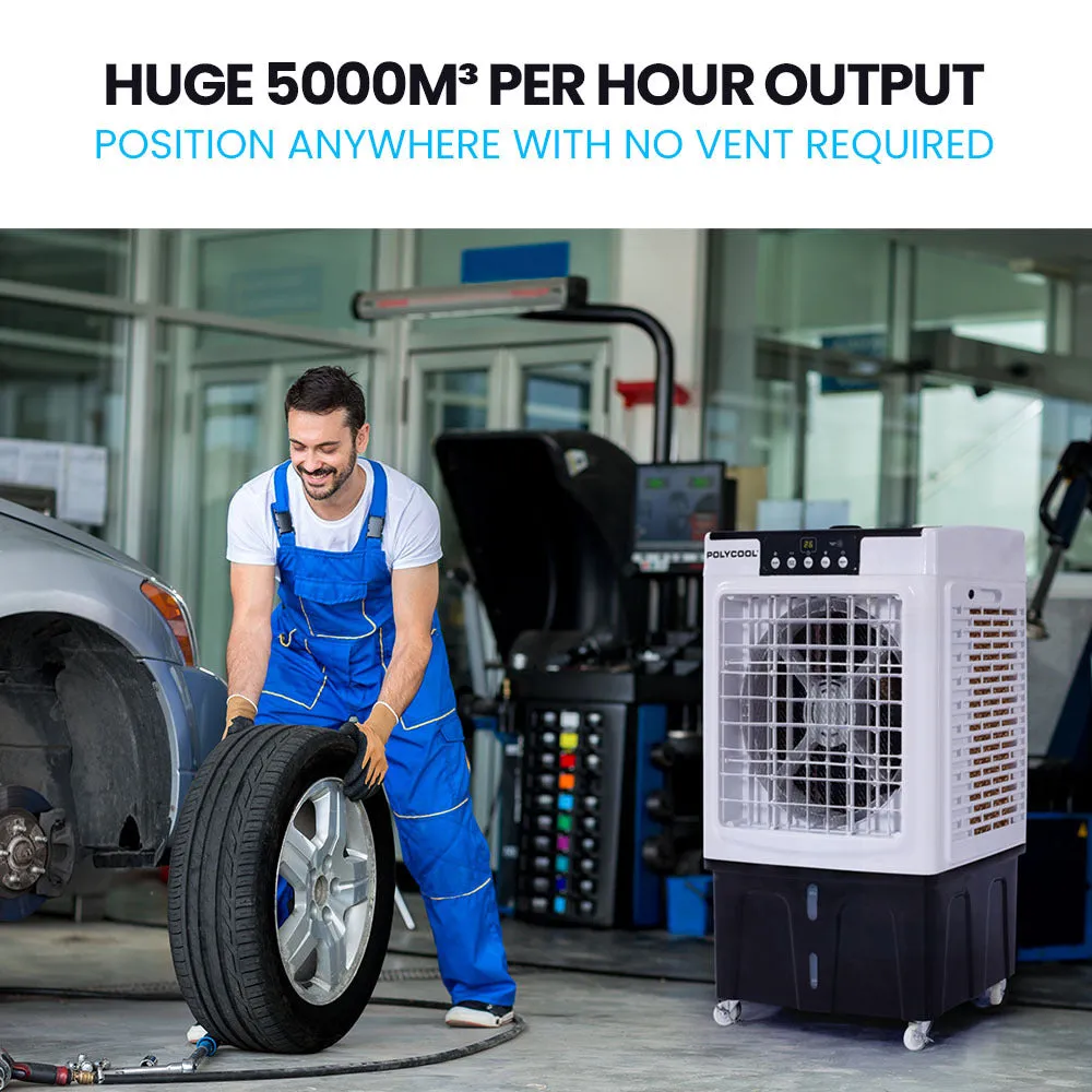 45L 125W Evaporative Air Cooler, Fan, Purifier, Humidifier, Remote - PolyCool