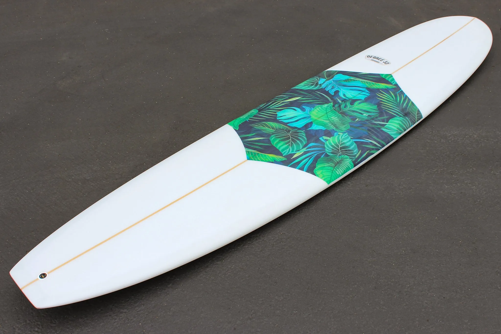 9'4" Classic Longboard Surfboard Aloha Print Deck Inlay (Poly)