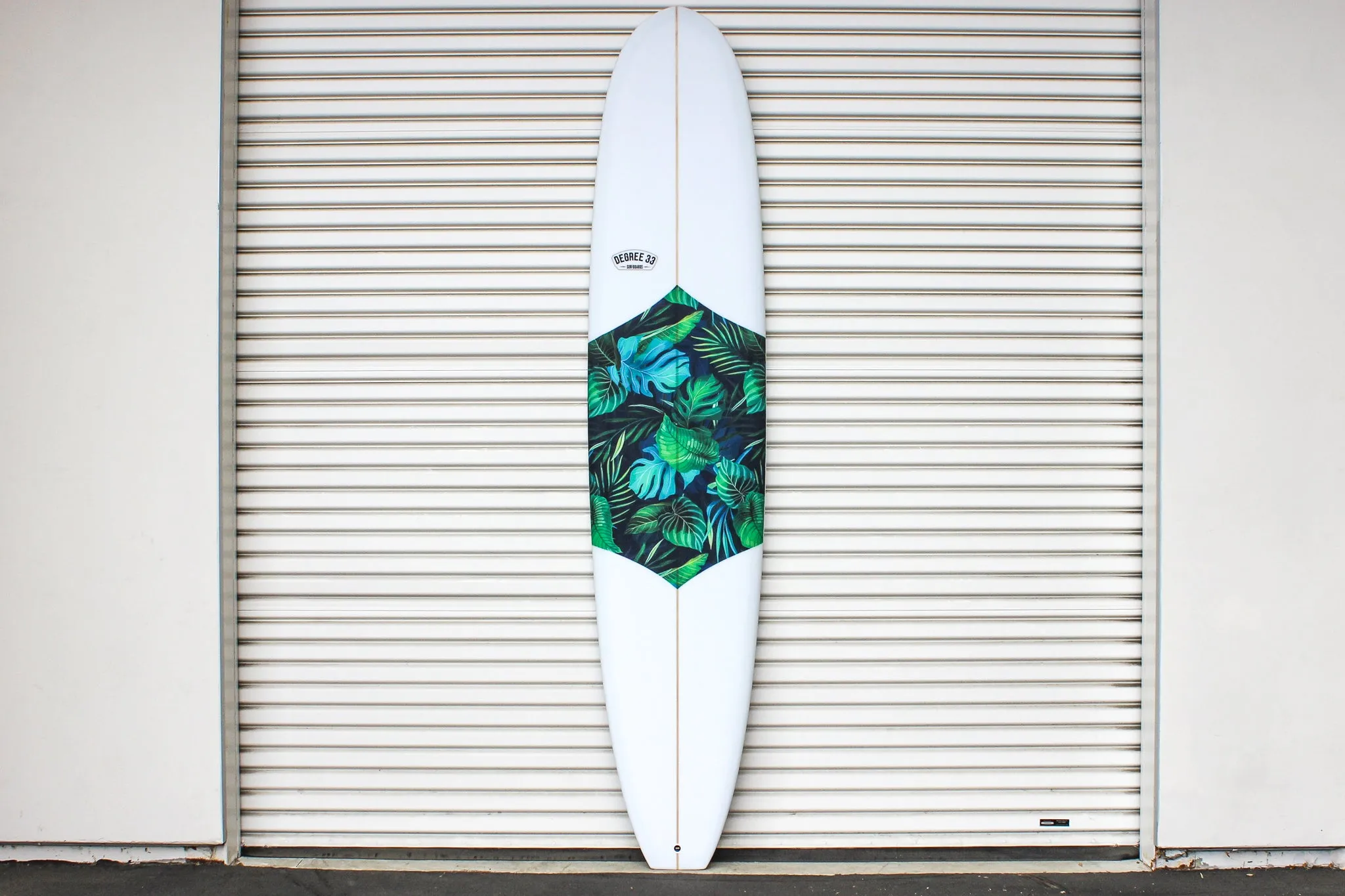 9'4" Classic Longboard Surfboard Aloha Print Deck Inlay (Poly)