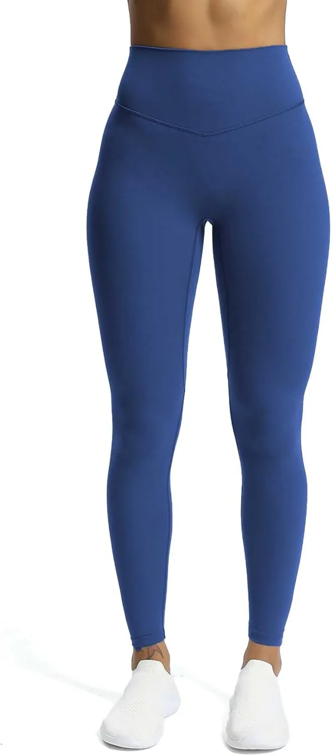Aoxjox High Waisted Workout Leggings for Women Tummy Control Buttery Soft Yoga Metamorph Deep V Pants 26"