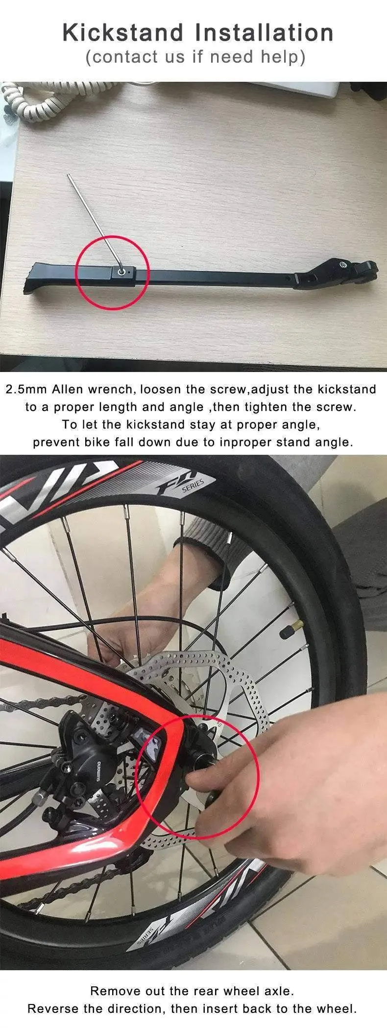 Bike Kickstand Bicycle Stand Support Bike Side Stand