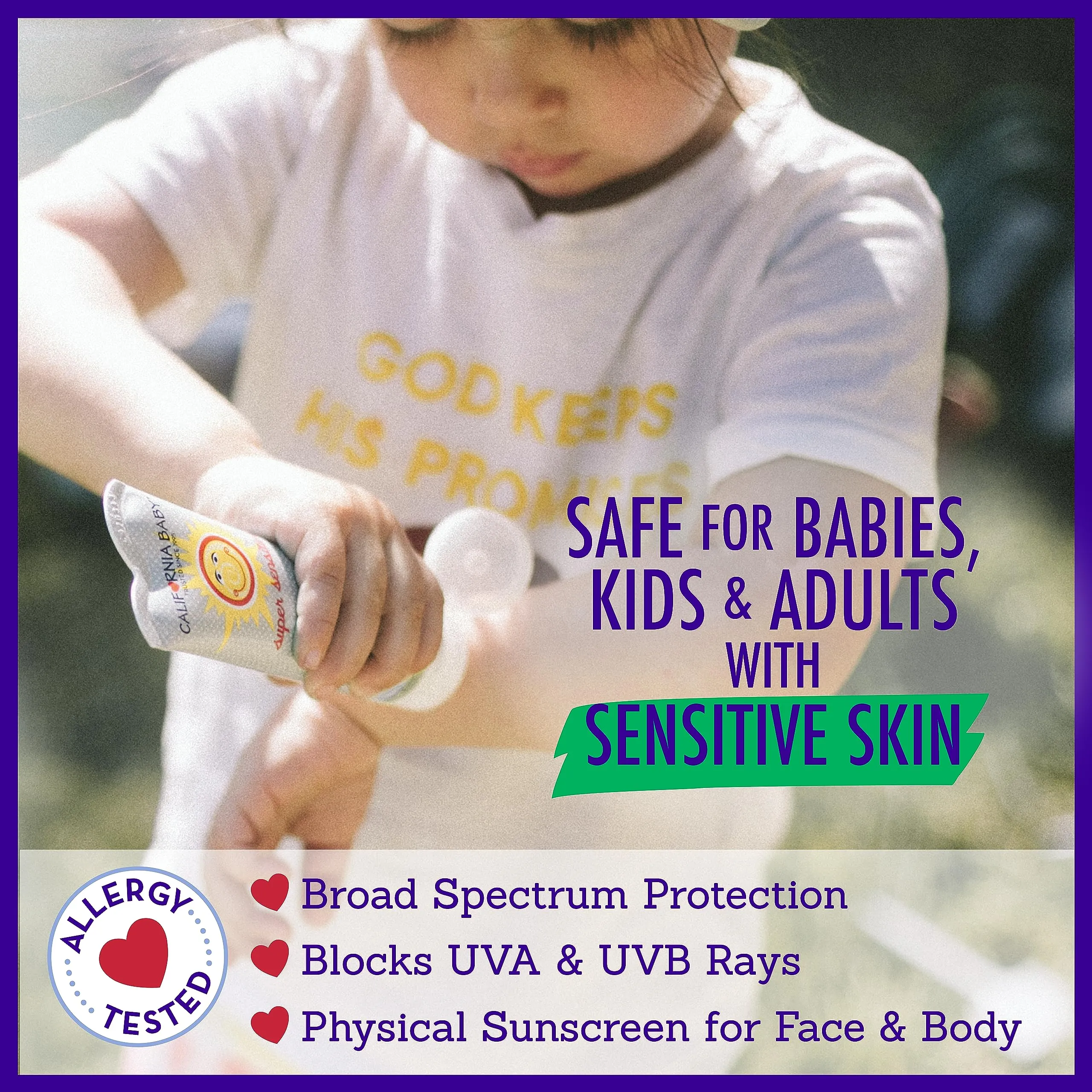 California Baby Super Sensitive SPF 30  Sunscreen | Broad Spectrum | Titanium Dioxide | Hypoallergenic Unscented Mineral Sunscreen | Reef Safe Sunscreen | Sensitive Skin Friendly | 82g / 2.9oz