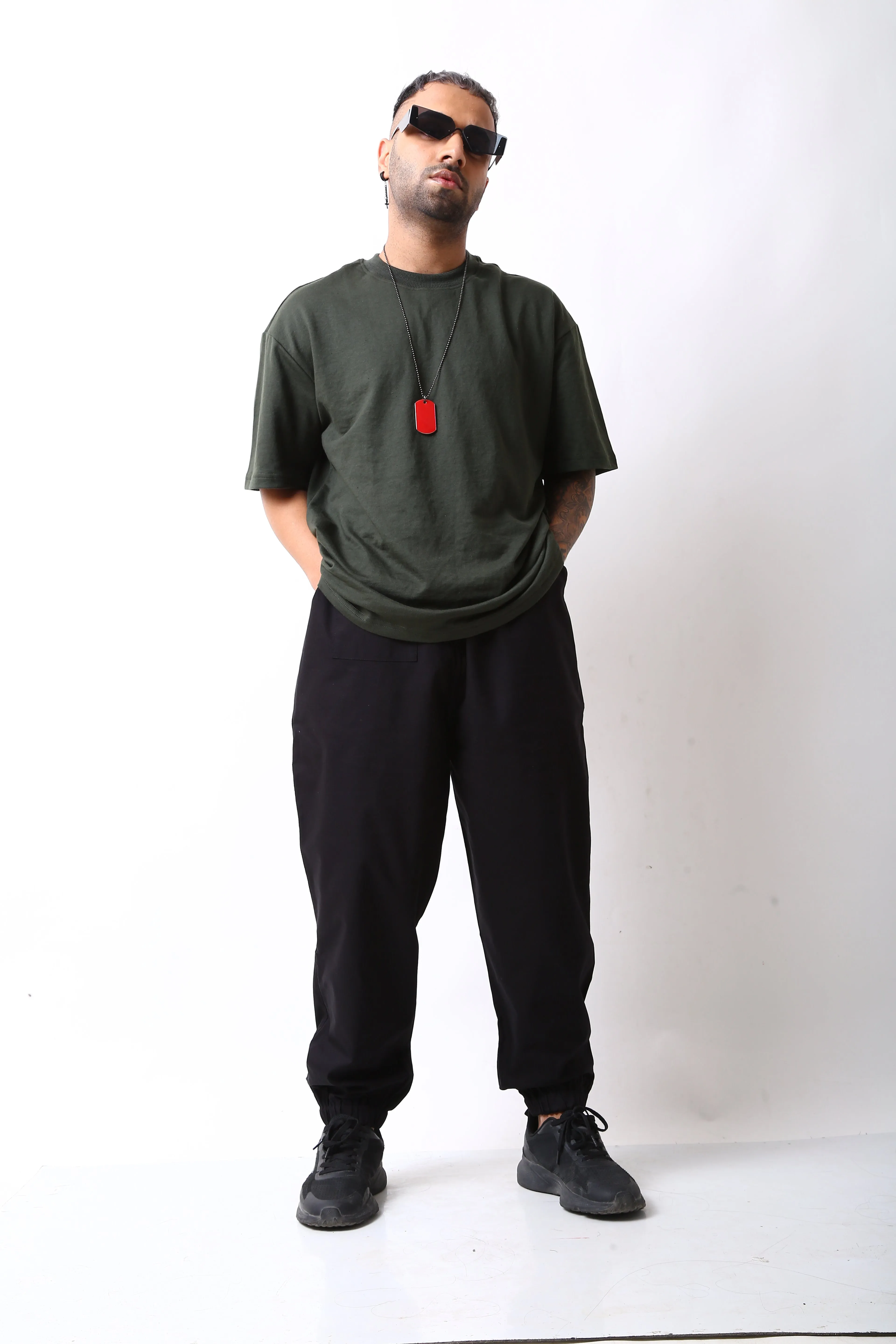 Deep Black Urban Parachute Pants
