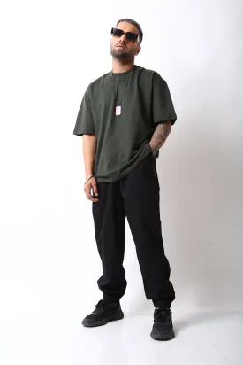 Deep Black Urban Parachute Pants