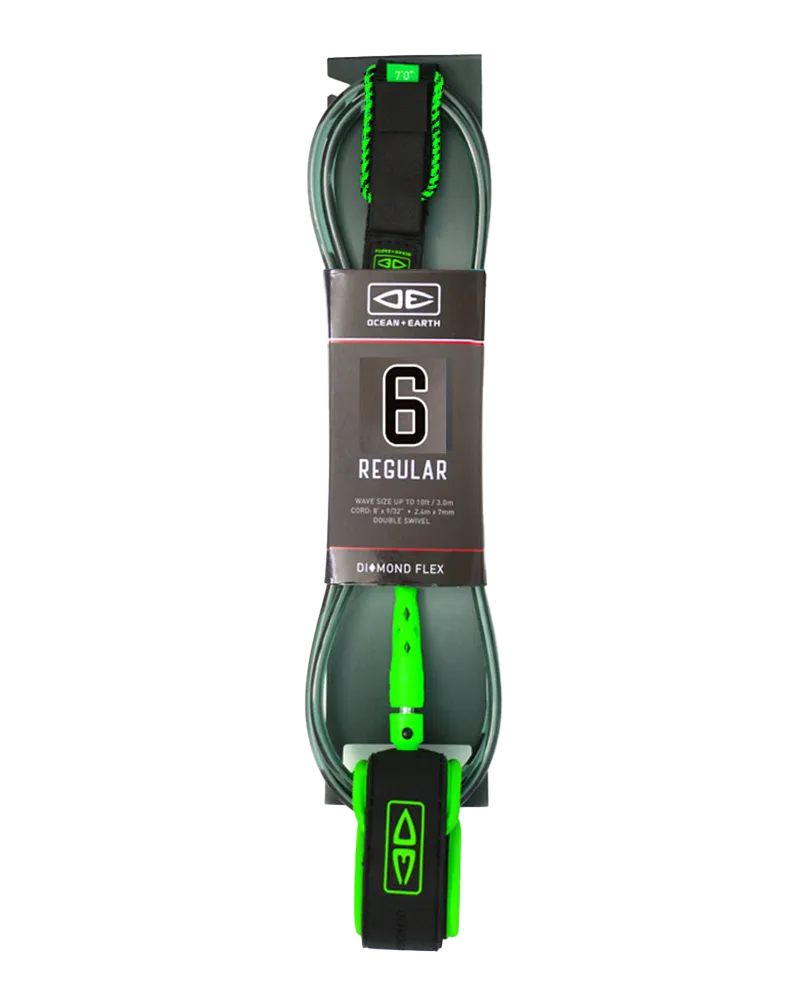 Diamond Flex Regular 6'0" Leash in Lime