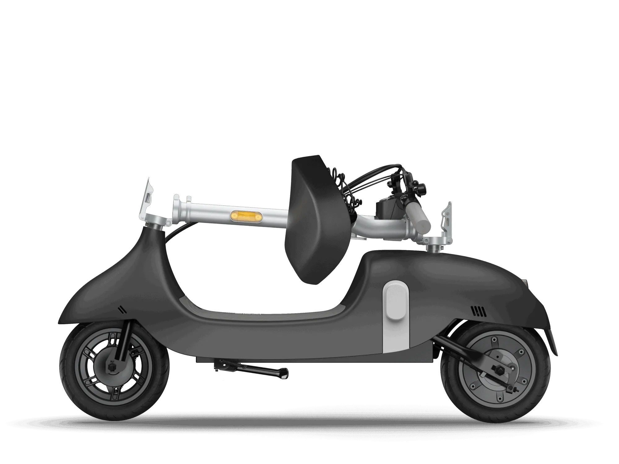 Electric Scooter with Foldable Seat w/35 Miles Operating Range & 15.5mph Max Speed - Black