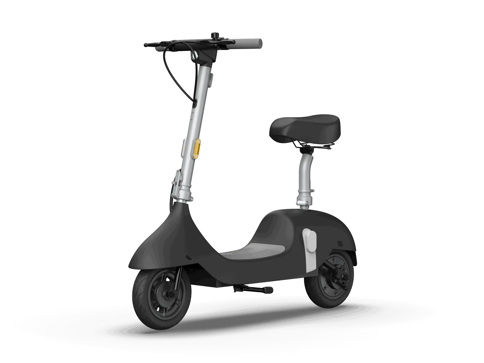 Electric Scooter with Foldable Seat w/35 Miles Operating Range & 15.5mph Max Speed - Black