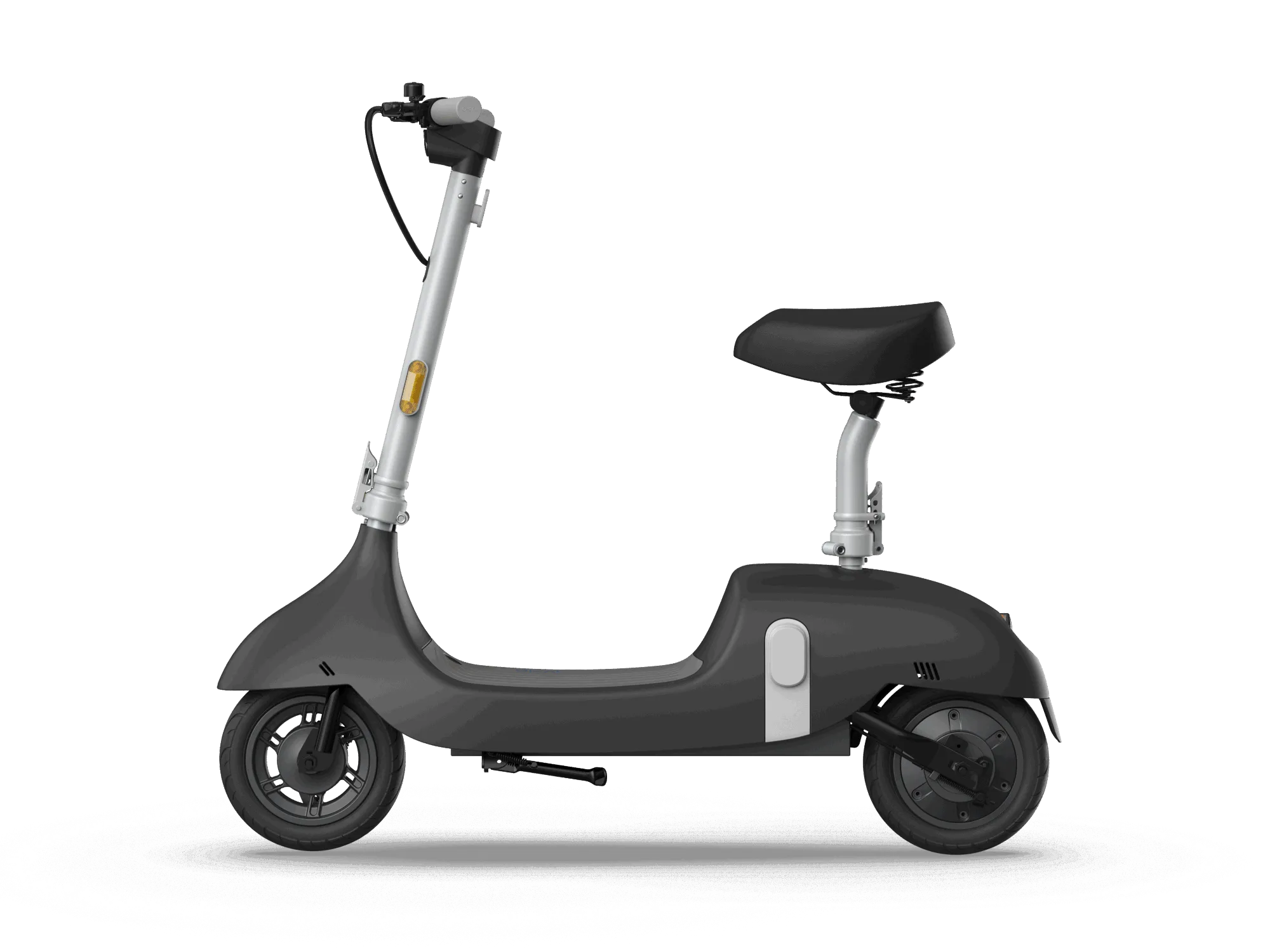 Electric Scooter with Foldable Seat w/35 Miles Operating Range & 15.5mph Max Speed - Black