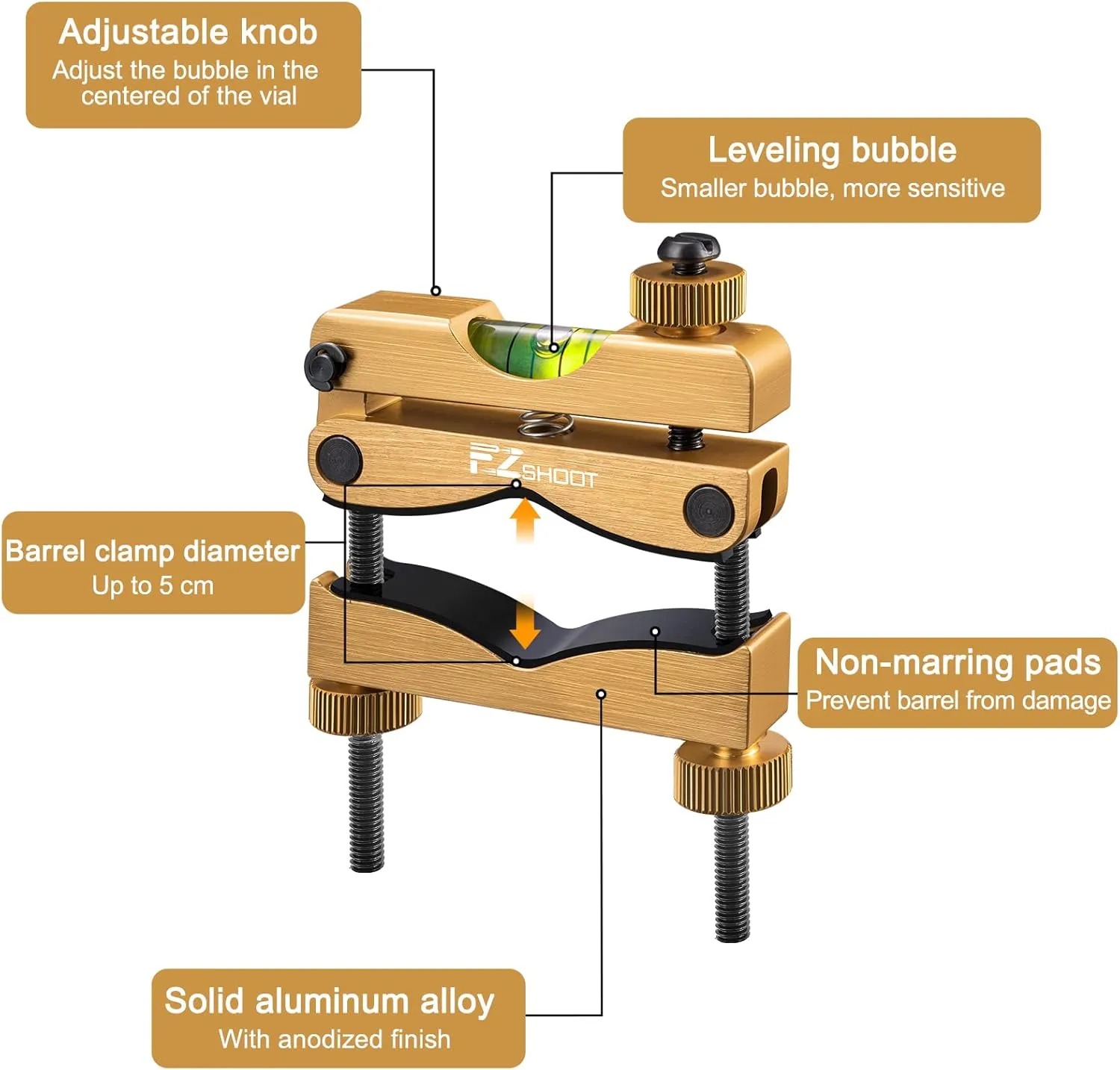 EZshoot Scope Leveling Kit with High-precision Bubble Leveling System, Magnetic Universal Leveling Tool, Compact Storage Case for Equipment and Maintenance