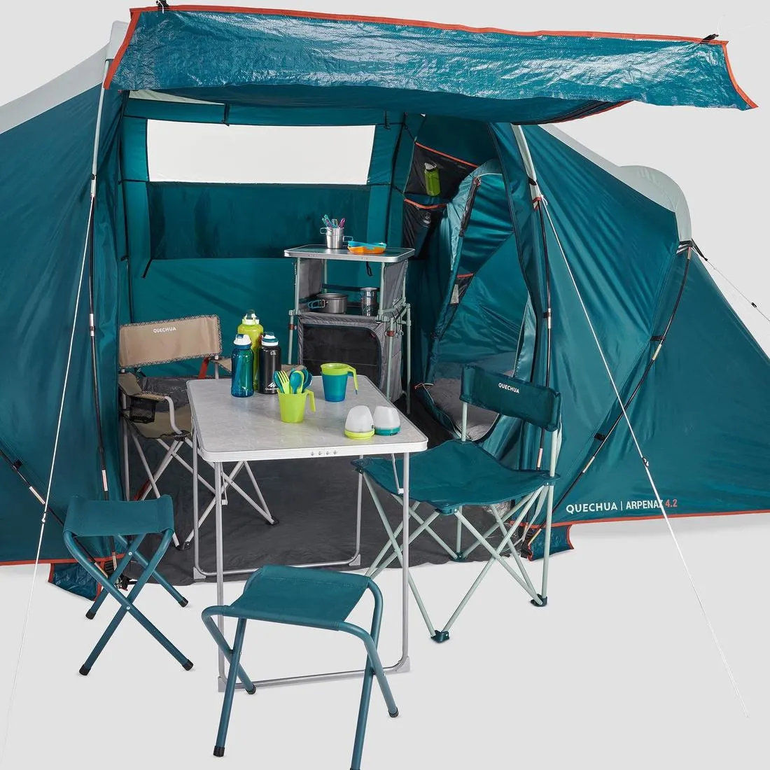 Family Camping Tent 4 Person - Arpenaz 4.2