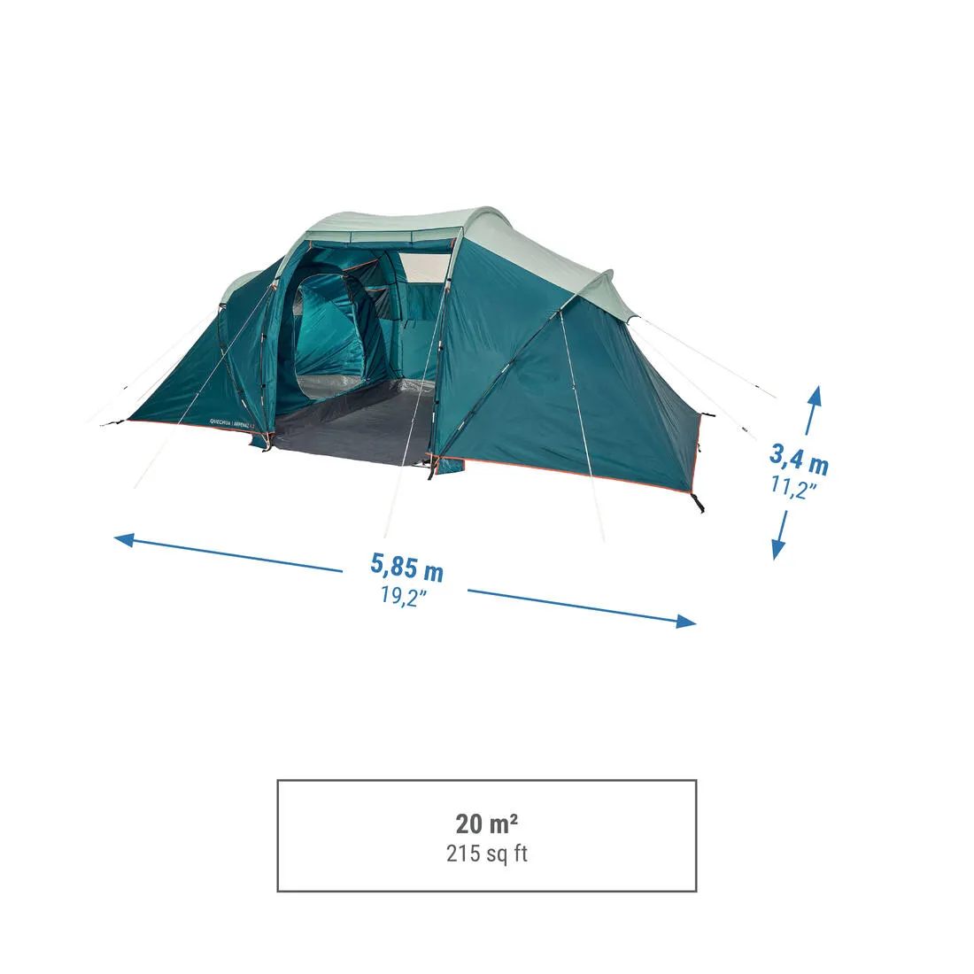 Family Camping Tent 4 Person - Arpenaz 4.2