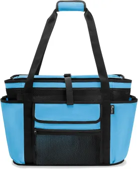 Fasrom XL Beach Tote Bag with Cooler Compartment, Large Mesh Beach Pool Bag with Wet & Dry Separation for Swim, Travel
