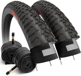 Fincci 20x1.95 Tyre ETRTO 53-406 for BMX MTB Mountain Bicycle or Kids Childs Bike Cycle with 20 x 1.95 inch Tyres Visit The Fincci Store  Pack of 2 or with Schrader Inner Tube