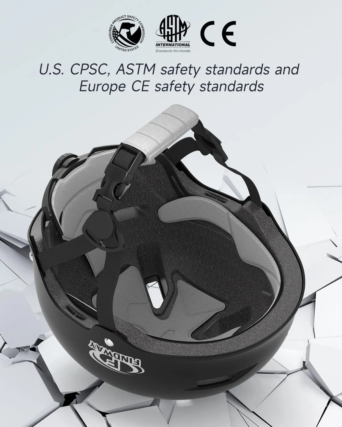 Findway Pro Skateboard Helmet [Safety Certified] Two Removable Liners Bike Helmet for Kids Youth & Adults for Skate, Scooter, Commuter, Longboard & Incline Skating Rollerblading with Adjustable Dial