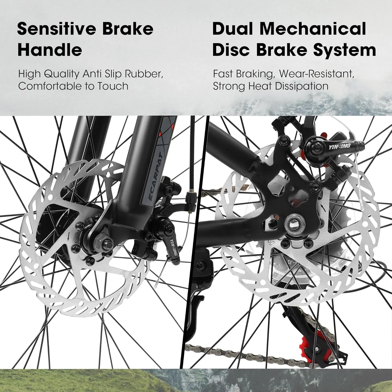 Full Dual Suspension Mountain Bike 24/26/27.5 Inch, Mountain Bike for Mens Womens, Student Work with 21-Speed Disc Trail Commuter City Snow Bicycles