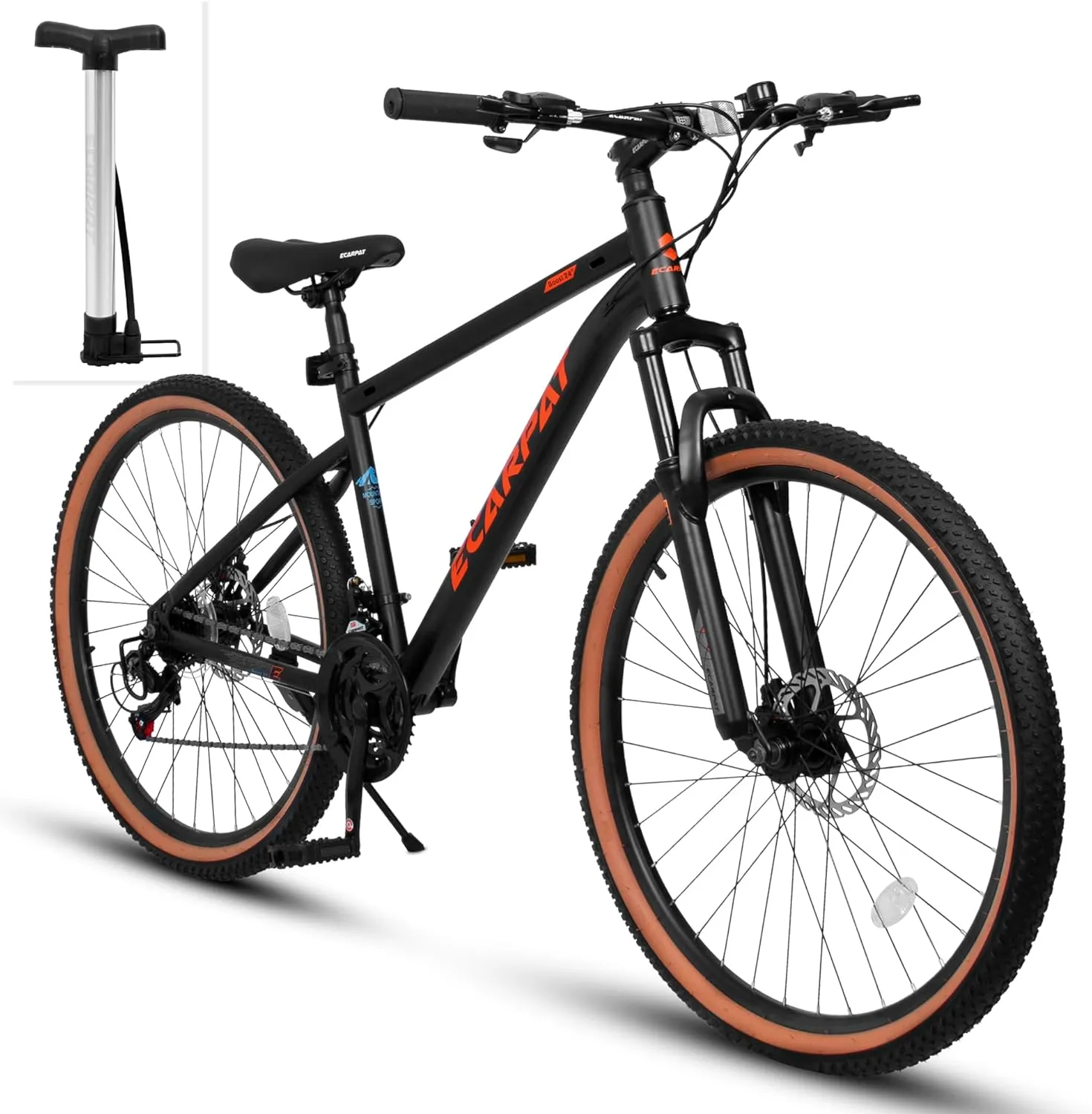 Full Dual Suspension Mountain Bike 24/26/27.5 Inch, Mountain Bike for Mens Womens, Student Work with 21-Speed Disc Trail Commuter City Snow Bicycles