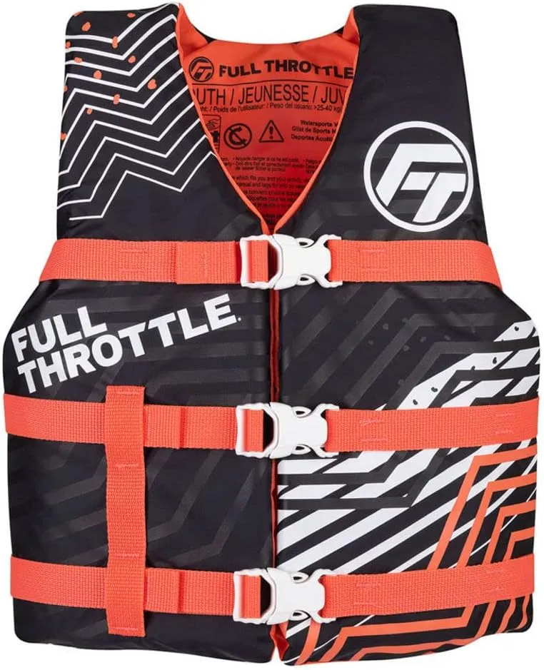 Full Throttle Youth Nylon CGA Approved Life Jacket