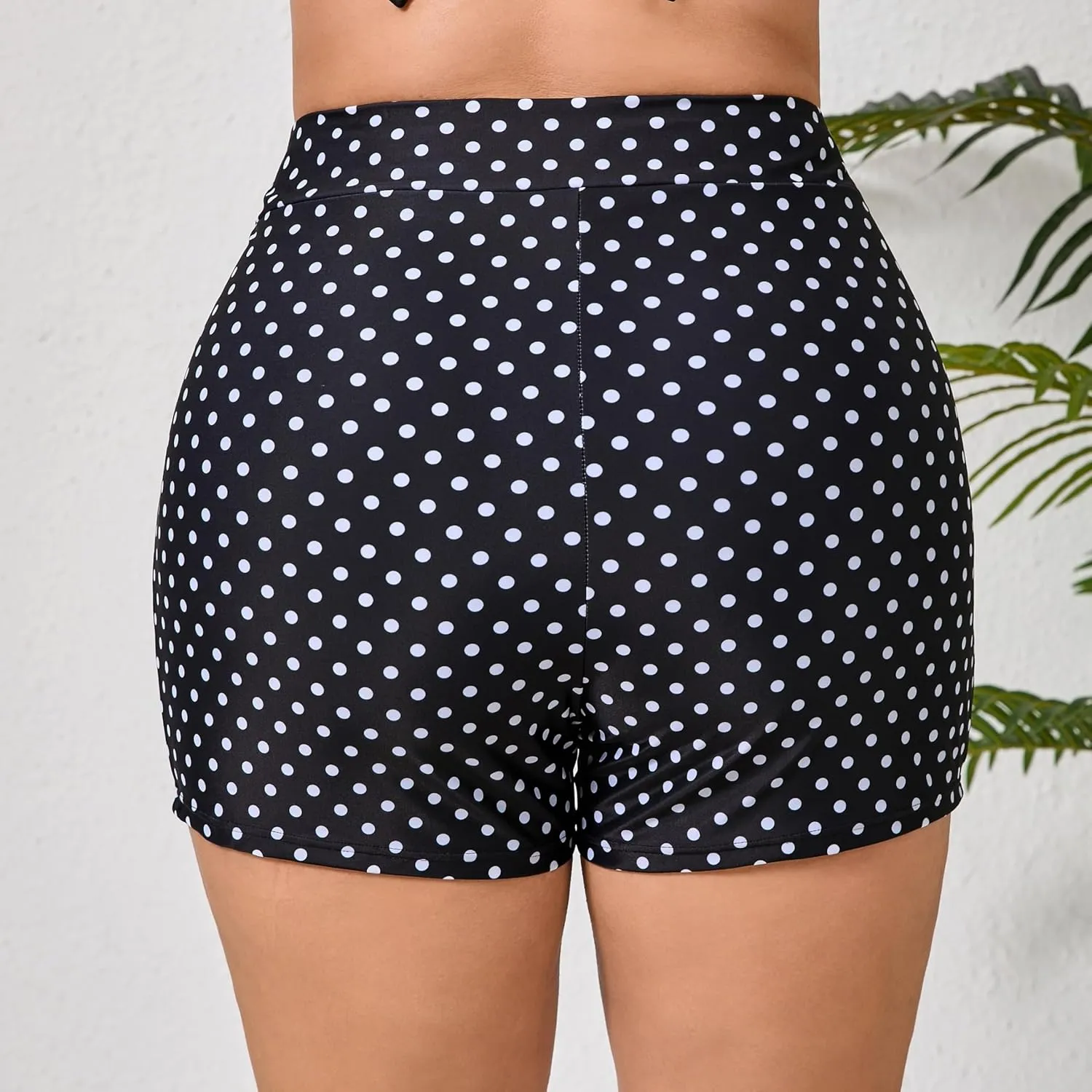 Halcurt Women's Plus Size High Waisted Board Shorts Tankini Swim Bottoms Modest Beach Swimsuit Boy Shorts
