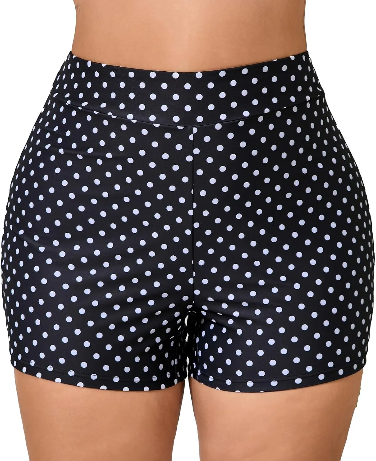 Halcurt Women's Plus Size High Waisted Board Shorts Tankini Swim Bottoms Modest Beach Swimsuit Boy Shorts