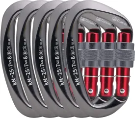 Heavy Duty Carabiner UIAA Certified Locking Carabiner 25KN (About 5620 lbs) Screw Lock Carabiner D Shape Carabiner Clip for Rock Climbing, Mountaineer, Aerial Work