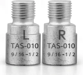 Hikenture Bike Pedal Adapter 9/16" to 1/2" Bicycle Pedals Chrome Molybdenum Steel (Pair)
