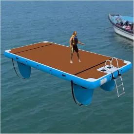 Inflatable Floating Dock, Adult Yacht Dock Inflatable Pier Floating Platform Sea Fishing Inflatable Raft Yacht Floating Island Floating Pad