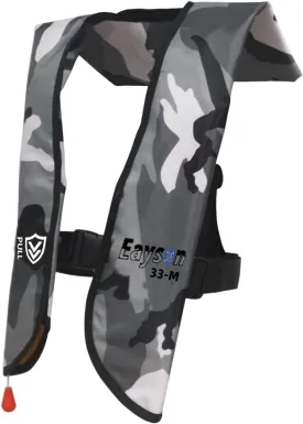 Light Inflatable Life Protective Clothing Basic Automatic/Manual Life Jacket (609 White Camouflage Manual)