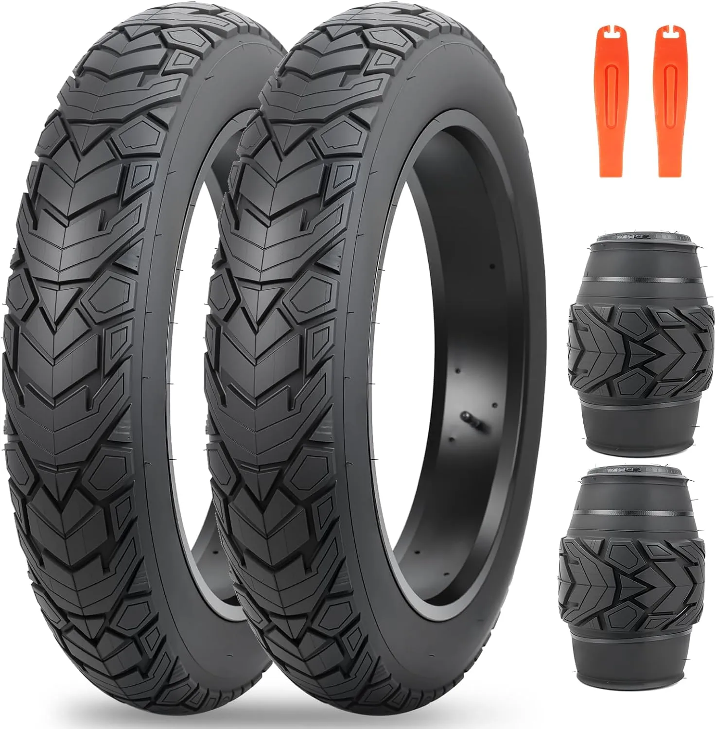 MEGHNA Fat Bike Tire 20/26 x 4.0 inch Mountain Bike Tire Fat Tire 20/26 inch Heavy Duty Deep Grooves Foldable Replacement All Terrain