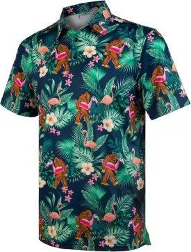 Men's Golf Shirts Short Sleeve Moisture Wicking Print Patterns Collared Performance Polo Golf Shirts for Men Dry Fit