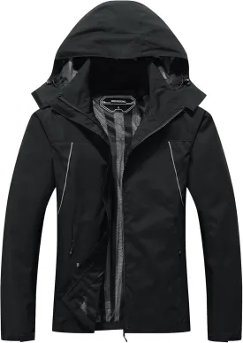 MOERDENG Women's Waterproof Rain Jacket Outdoor Lightweight Hooded Raincoat for Hiking Travel
