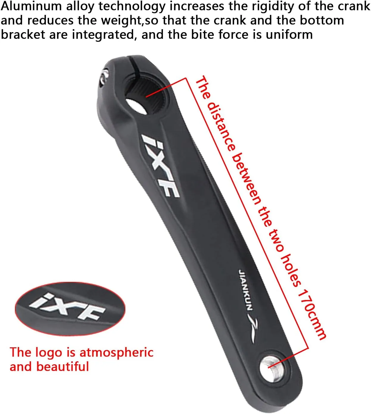 Mountain Bike Crankset Hollow Integrated Crank axle Modified Single disc Crank 32T 34 36T