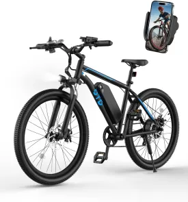 OTD Electric Bikes for Adults[with Mobile Phone Holder], 28MPH Electric Bicycles, 26" 800W Peak 45 Miles PAS Range, 48V 624Wh Removable Battery,7-SpeedUL 2849