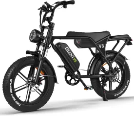 OUXI Electric Bike for Adults, Peak 500/750W/1000W, Up to 20/31 MPH, 10.4/15/30 AH Removable Battery, 16''/20" Fat Tire Electric Bike, 7-Speed Gear Bicicleta Elctrica, Ebike Moped Style UL Certified