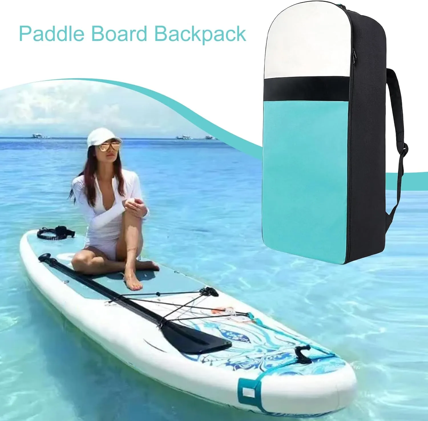 Paddle Board Bags - Protective Travel Case, Heavy Duty Carrier | Oxford Cloth Adjustable Straps Design, Reinforced Padding Stand-Up Surfboard Storage, Sports Gear Transport, Outdoor Adventure