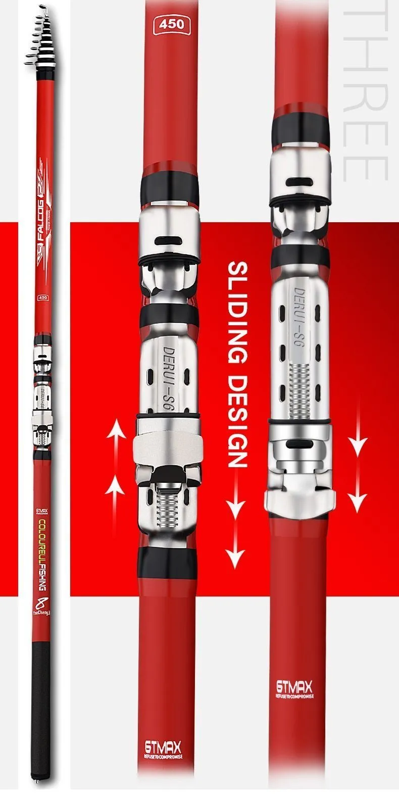 Portable Rotary Fishing Rod - 6.3M