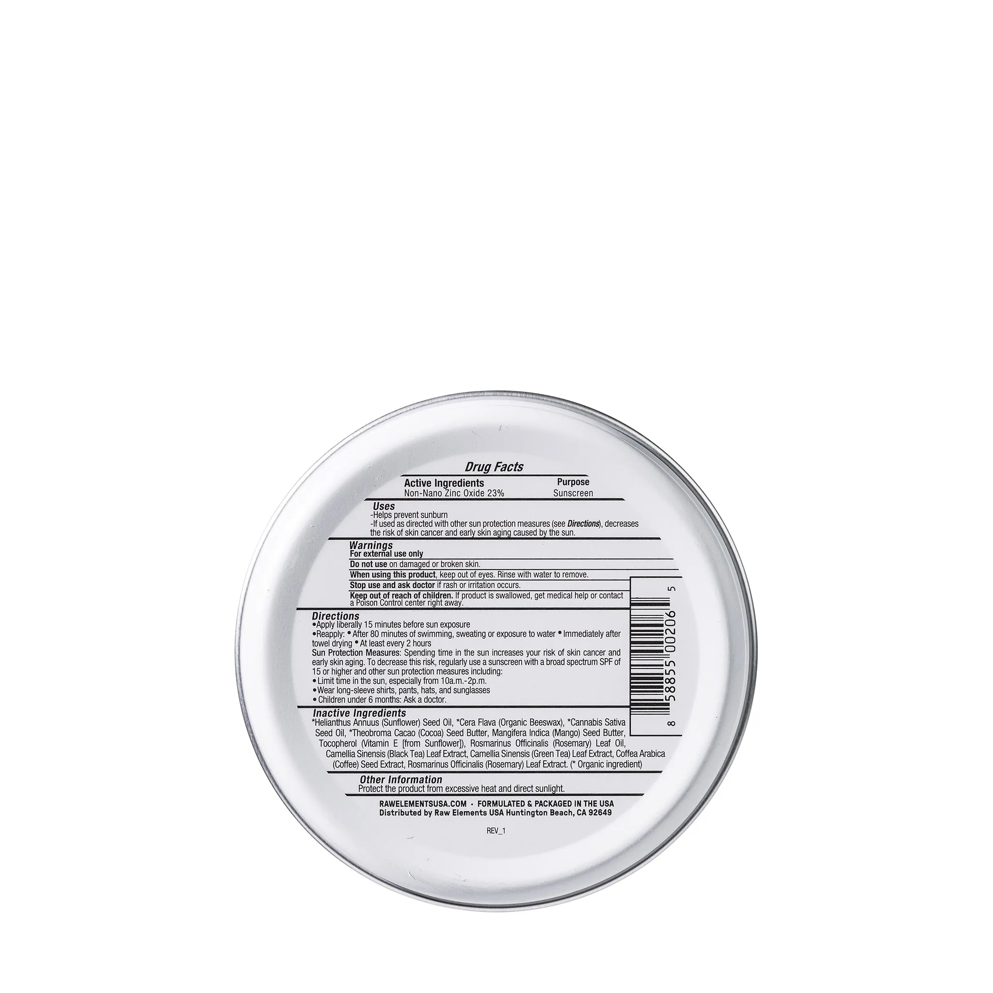 RAW ELEMENTS FACE & BODY TIN SPF 30 