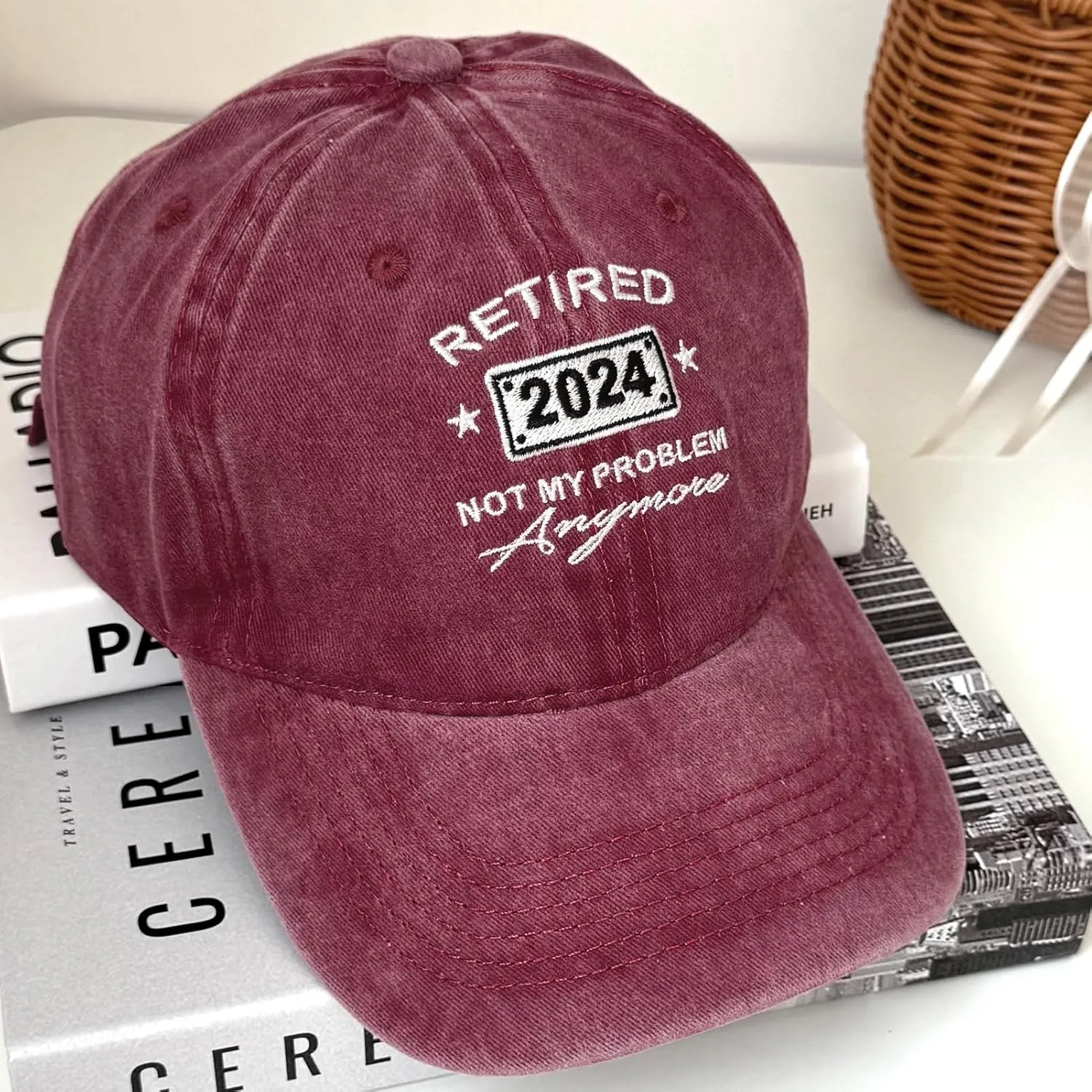 Retirement Gifts for Women Men Cool Retired hat Funny Embroidered Classic Denim hat