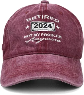 Retirement Gifts for Women Men Cool Retired hat Funny Embroidered Classic Denim hat