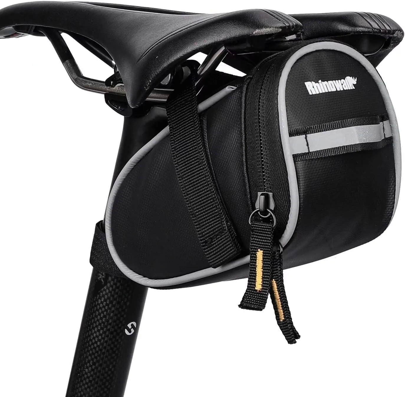Rhinowalk Bike Saddle Bag Bicycle Under Seat Storage Pack for Repair Tool Kits with Reflective Strap for Mountain Road Bike Cycling Accessories