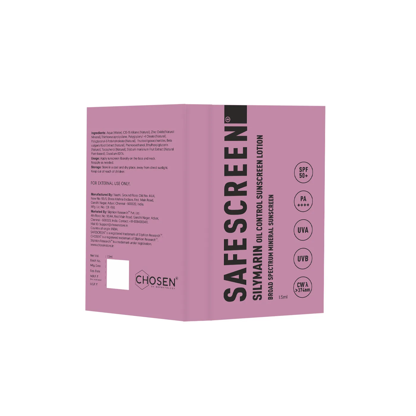 SAFESCREEN® Silymarin 1.5ml (Redeem for 150 Zola Points)