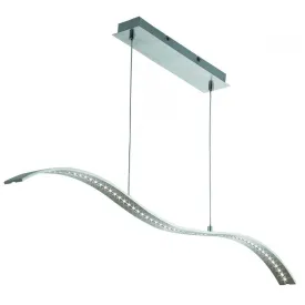 Searchlight 2076SS Led Bar Lights - Pendant Bar Satin Silver - Wavey