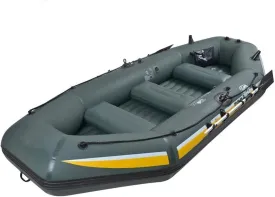 TEmkin Inflatable Kayak 2 Person 3 Person 4 Person Boat Inflatable Fishing Boat Kayak Thickened Drift Boat Travel Kayak Fishing Water Sports Inflatable (Green 328x144x46cm)