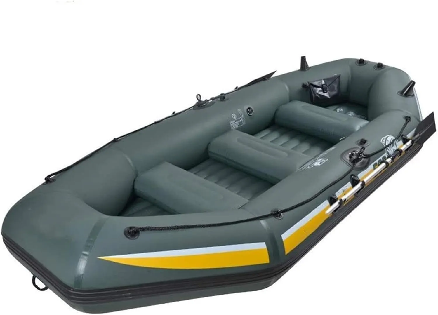 TEmkin Inflatable Kayak 2 Person 3 Person 4 Person Boat Inflatable Fishing Boat Kayak Thickened Drift Boat Travel Kayak Fishing Water Sports Inflatable (Green 328x144x46cm)
