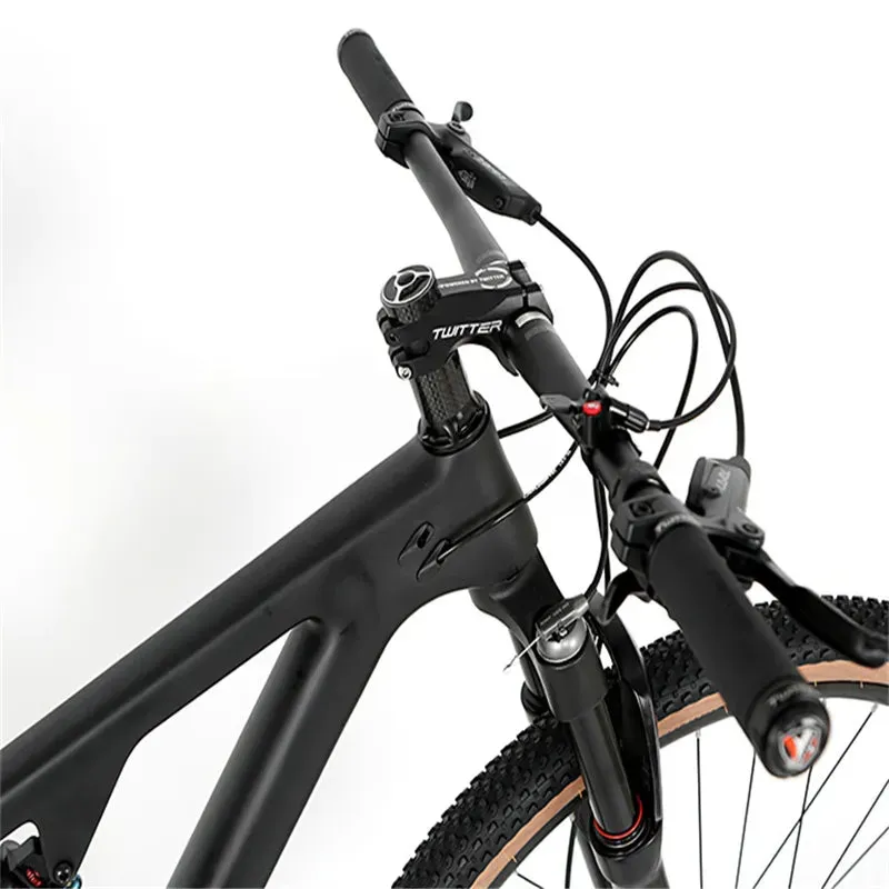 TWITTER Hot sale OVERLORD XT M8100-24S hydraulic disc brakes 29er AM class full suspension carbon fiber mountain bike 21cm frame
