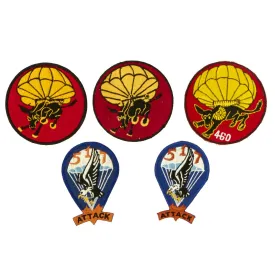 U.S. WWII High End Replica 460th Parachute Field Artillery Battalion PFAB 517th Parachute Infantry Combat Team Patches