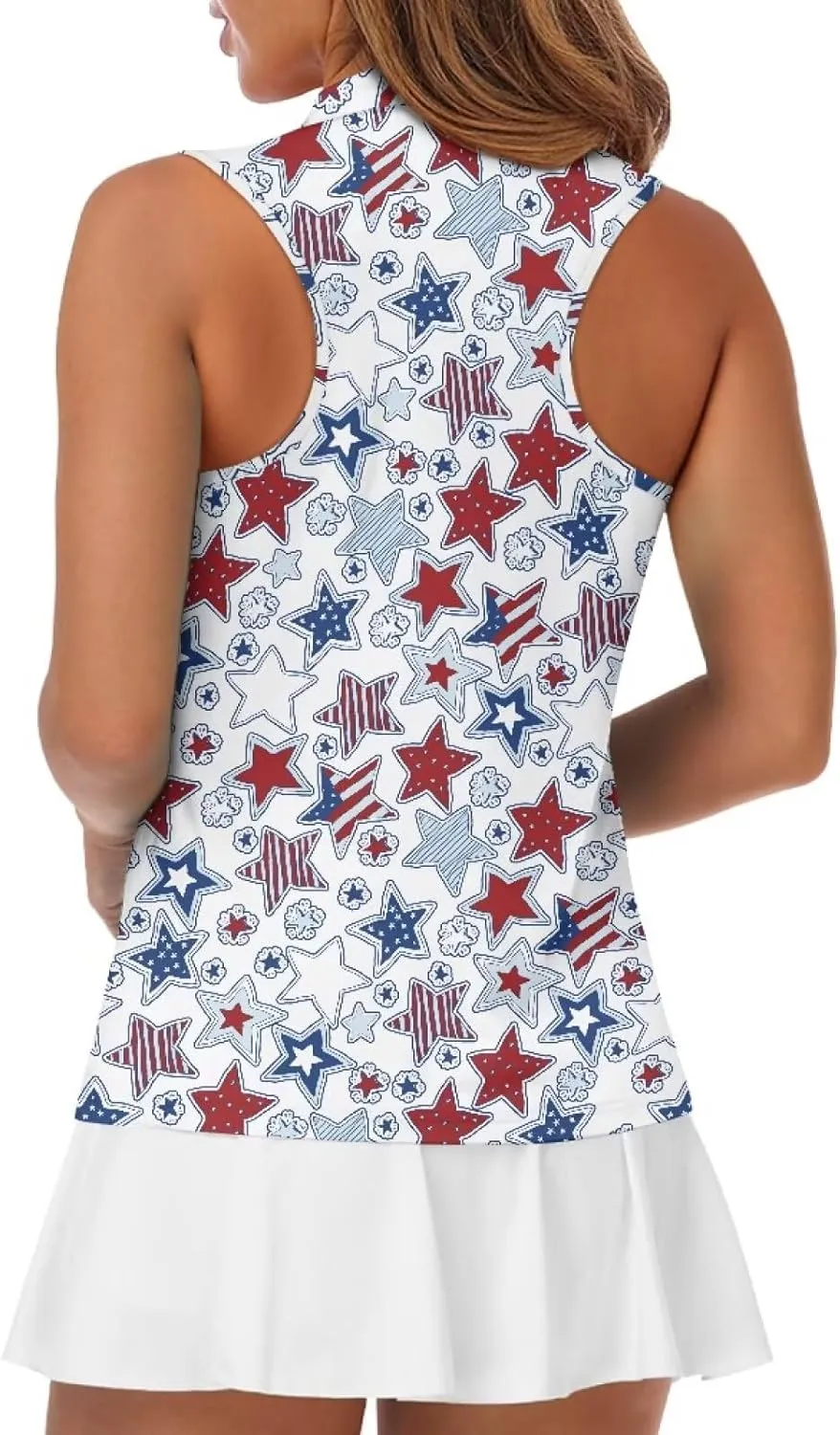 Women's Golf Shirt Short Sleeve Tennis Shirt Quarter Zip Golf Pullover Golf Polo Shirts Argyle Summer Dry Fit Tops UPF50 